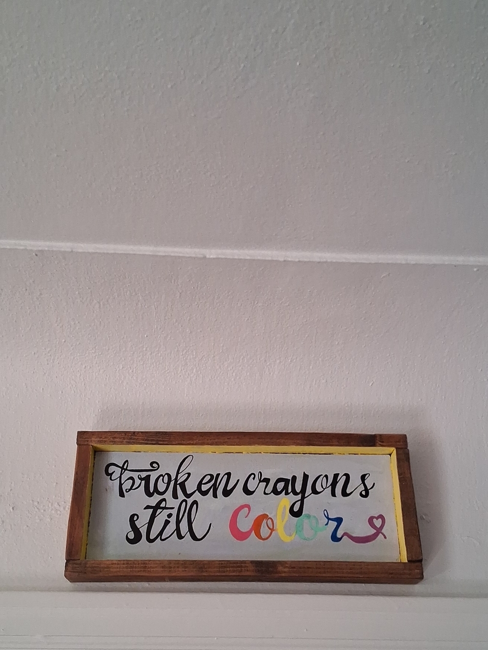 Broken Crayons Wood Sign/Wall Art